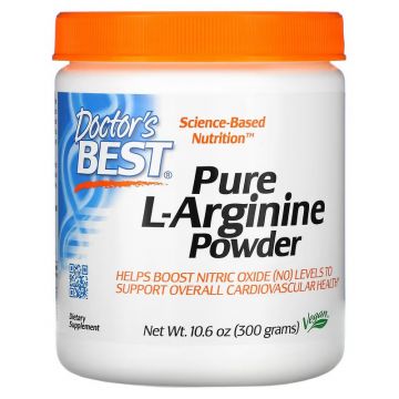 Doctor's Best, Pure L-Arginine Powder, 10.6 oz (300 g)