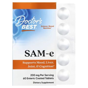 Doctor's Best, SAMe (Disulfate Tosylate), 200 mg, 60 Enteric Coated Tablets