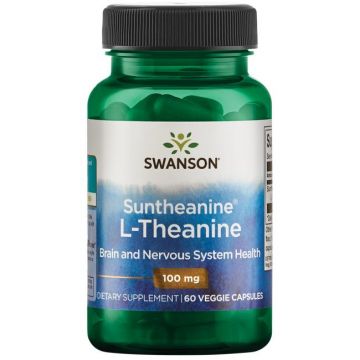 Swanson Suntheanine L Theanine, 100 mg, 60 Veggie caps. 087614021102