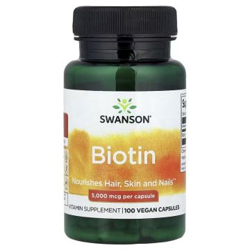 Swanson Biotin 5,000 mcg 100 Caps