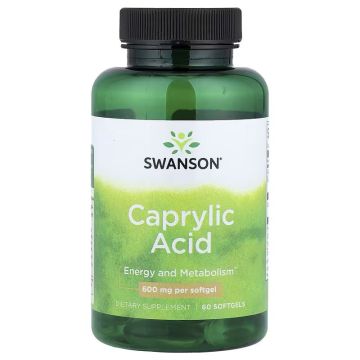 Caprylic Acid, caprylzuur, Swanson