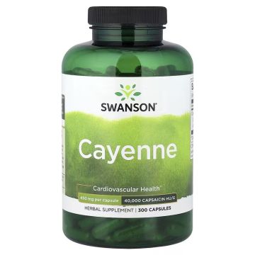 Swanson, Cayenne, 450 mg, 300 Capsules