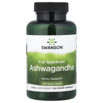 Swanson Full Spectrum Ashwagandha 450mg. 087614019574