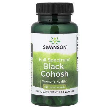 Swanson Black Cohosh 540mg 60 Caps. 087614113449. Zilverkaars
