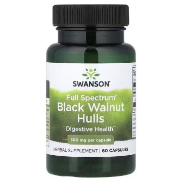 Swanson, Full Spectrum® Black Walnut Hulls, 500 mg, 60 Capsules