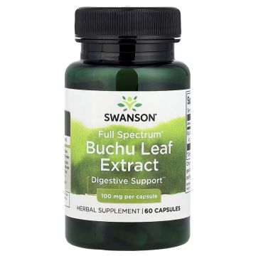 Full Spectrum Buchu Leaf Extract, Swanson. Buchu staat bekend om zijn natuurlijke diuretische en antiseptische eigenschappen, die met name gunstig zijn bij urineweginfecties. De aanwezige stof diosphenol draagt bij aan de verlichting van blaasontstekingen