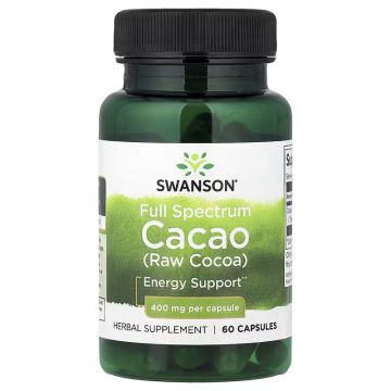 Full Spectrum Cacao (Raw Cocoa) 400mg - Swanson. 087614112572