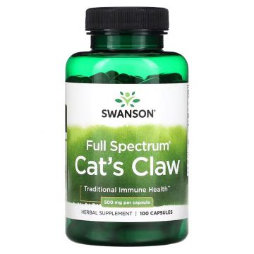 swanson full spectrum cats claw 500mg 100 capsules