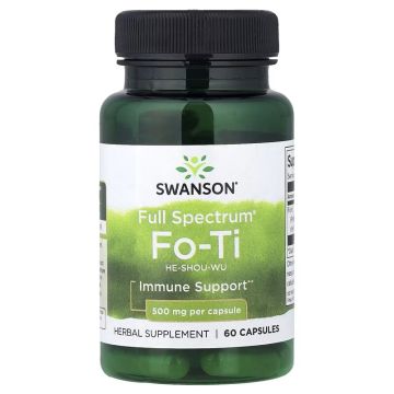 Swanson, Full Spectrum® Fo-Ti, 500 mg, 60 Capsules.
bevordert de haargroei en voorkomt haaruitval. Gaat het vergrijzen van haren mogelijk tegen.