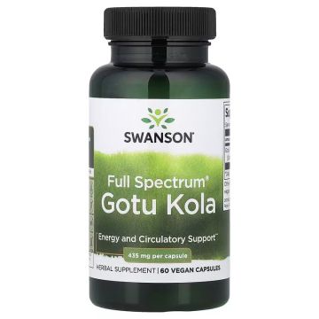 Full Spectrum Gotu Kola, Swanson. Voor betere bloedsomloop. Swanson Gotu Kola is een kruidenversterker voor de hersenen.