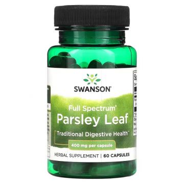 Swanson, Full Spectrum Parsley Leaf, 400 mg, Peterselie Blad
