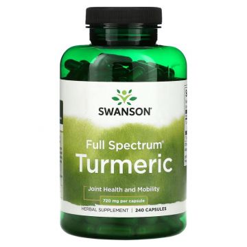 Swanson Kurkuma 720 mg | 240 Capsules. 087614110752