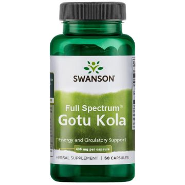 Full Spectrum Gotu Kola, Swanson. Voor betere bloedsomloop. Swanson Gotu Kola is een kruidenversterker voor de hersenen.