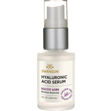 Verzorg je huid met het hyaluronzuur serum van Swanson! Dit speciale serum verzacht en kalmeert je huid en helpt je een mooie, jeugdige gloed te behouden. Hyaluronzuur is een bestanddeel van de huid dat helpt de vochtbalans in de cellen in stand te houden