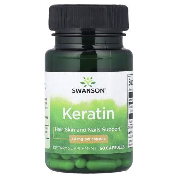 Swanson Keratin, 50mg - 60 caps. 087614115276