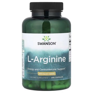 Swanson L-arginine 500 mg 200 Capsules. 087614019352