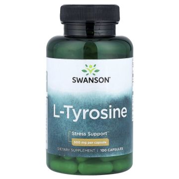 L-Tyrosine 500 mg, 100 capsules (Swanson) . 087614018553