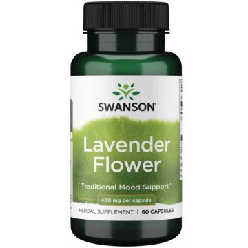 Swanson Lavendel capsules 60 Stuks. Lavendel draagt bij tot een optimale ontspanning en instandhouding van een goede slaap.