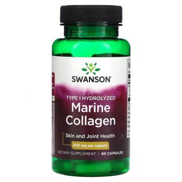 Swanson, Marine Collagen, 400 mg, 60 Capsules