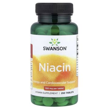 Swanson, Niacin, 100 mg, 250 Tablets