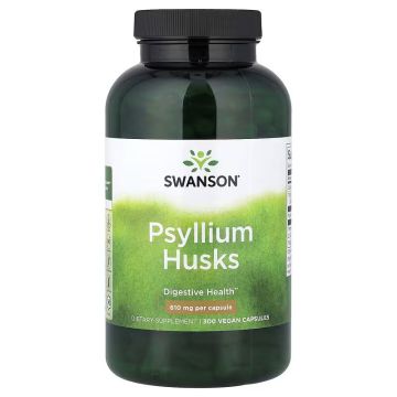 Swanson Psyllium Husks 610 mg 300 Capsules. 087614110776