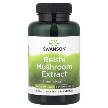 Swanson, Reishi Mushroom Extract, Standardized, 500 mg, 90 Capsules