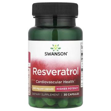 Swanson, Resveratrol, 250 mg, 30 Capsules