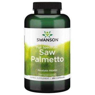 Swanson Saw Palmetto 540mg - 250 caps voor mannen. Gezonde prostaat, gezond haar en gezonde urinewegen. Zorgt Saw Palmetto ervoor dat je meer plast? Verschillende onderzoeken suggereren dat het kruid effectief is bij de behandeling van symptomen, waaronde