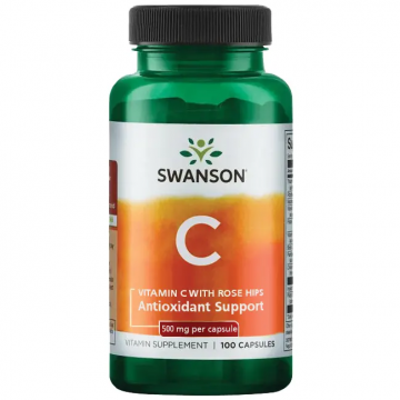 Swanson Vitamin C with Rose Hips 500 mg 100 Caps