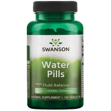 Swanson Water Pills-120Serv.-120Tablets Natuurlijke plaspillen. Diuretica werken vochtafdrijvend. 087614040134