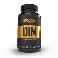 5% Nutrition Core, DIM, estrogen blocker & aromatase inhibitor. Core DIM pakt oestrogeen aan met DIM (3,3′-diindolylmethaan) en 3 andere aanvullende ingrediënten om ervoor te zorgen dat je het meeste uit de inname haalt. In tegenstelling tot andere supple