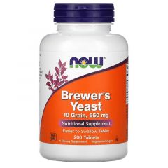 Brewer's Yeast 650 mg, biergist tabletten, Now Foods