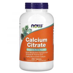 NOW Foods, Calcium Citrate, 250 Tablets. Calcium citraat tabletten ondersteunen de botten en tanden. Ook draagt het bij aan de conditie van het zenuwstelsel en de spieren.