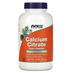 Calcium citrate pure powder, 227 g, Now foods