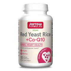 Red Yeast Rice + Co-Q10, Jarrow Formulas, Rode gist rijst met q10, voor behouden van een verantwoord cholesterolgehalte