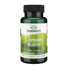 Swanson Full Spectrum Lemon Balm met pure citroenmelisse ondersteunt een goede gemoedstoestand, zorgt voor meer concentratie, bevordert de nachtrust en helpt om rustig te blijven bij spanningen. 