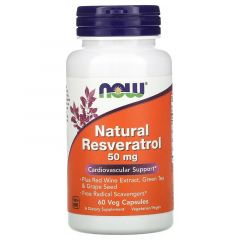 Natural Resveratrol, 50 mg, Now Foods