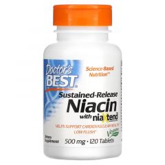 Doctor's Best Sustained-Release Niacin with niaXtend® biedt niacine in een vorm die helpt het optreden van ongemakkelijke huidflushing, dat vaak geassocieerd wordt met niacine, te minimaliseren.