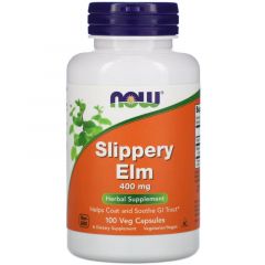 Slippery Elm - Rode Iep, 400 mg - Now Foods