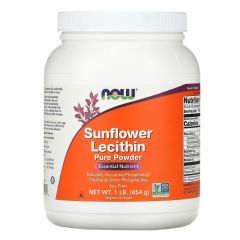 Sunflower Lecithin Pure Powder | Now Foods, zonnebloem lecithine poeder