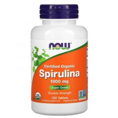 Spirulina Organic 1000 mg, NOW Foods, Biologische Spirulina