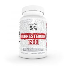 TURKESTERONE 1200 (120 caps), Rich Piana 5% Nutrition, Ajuga-extract (Ajuga turkestanica) (hele kruid), Bèta-ecdysterone