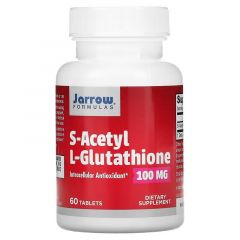 S-Acetyl L-Glutathione, 100 mg, 60 Tablets, Jarrow Formulas. Het helpt vrije radicalen te neutraliseren. Dit zijn onstabiele moleculen die oxidatieve stress en schade aan cellen kunnen veroorzaken. Door oxidatieve stress te verminderen, helpt glutathion c