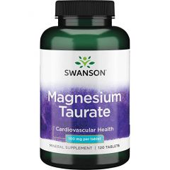 Magnesium tauraat 120tabs van Swanson draagt bij tot de vermindering van vermoeidheid. Helpt bij het behoud van gezonde botten en tanden. Helpt bij een goede werking van het zenuwstelsel en de spieren.
