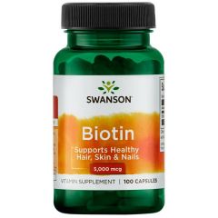 Swanson Biotin 5,000 mcg 100 Caps