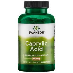 Caprylic Acid, caprylzuur, Swanson
