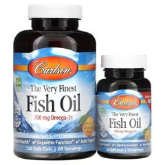 Carlson Labs, The Very Finest Fish Oil, Natural Orange, 350 mg, 120 + 30 Free Soft Gels