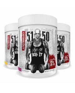 5150 Legendary | 5% Nutrition Rich Piana is een Hardcore pre-workoutdrank om je prestaties te verbeteren. Bereid je voor op een serieuze trainingssessie met 5150 Pre-Workout van Rich Piana. 5150 zit vol met een cafeïnecomplex van 470 mg om het uithoudings